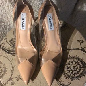 Steve Madden lucite /nude heels